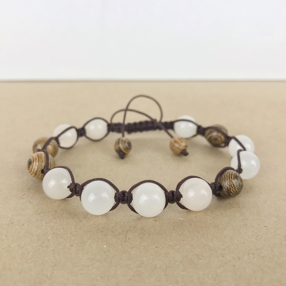 Handmade} Aventurine & Wengewood Bracelet - Picture 2 of 4
